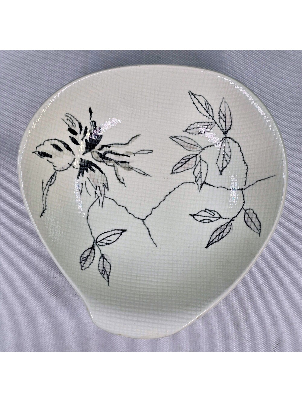 Red Wing Bob White Hand Painted Pottery Bowl MCM Floral 1104 USA Vintage